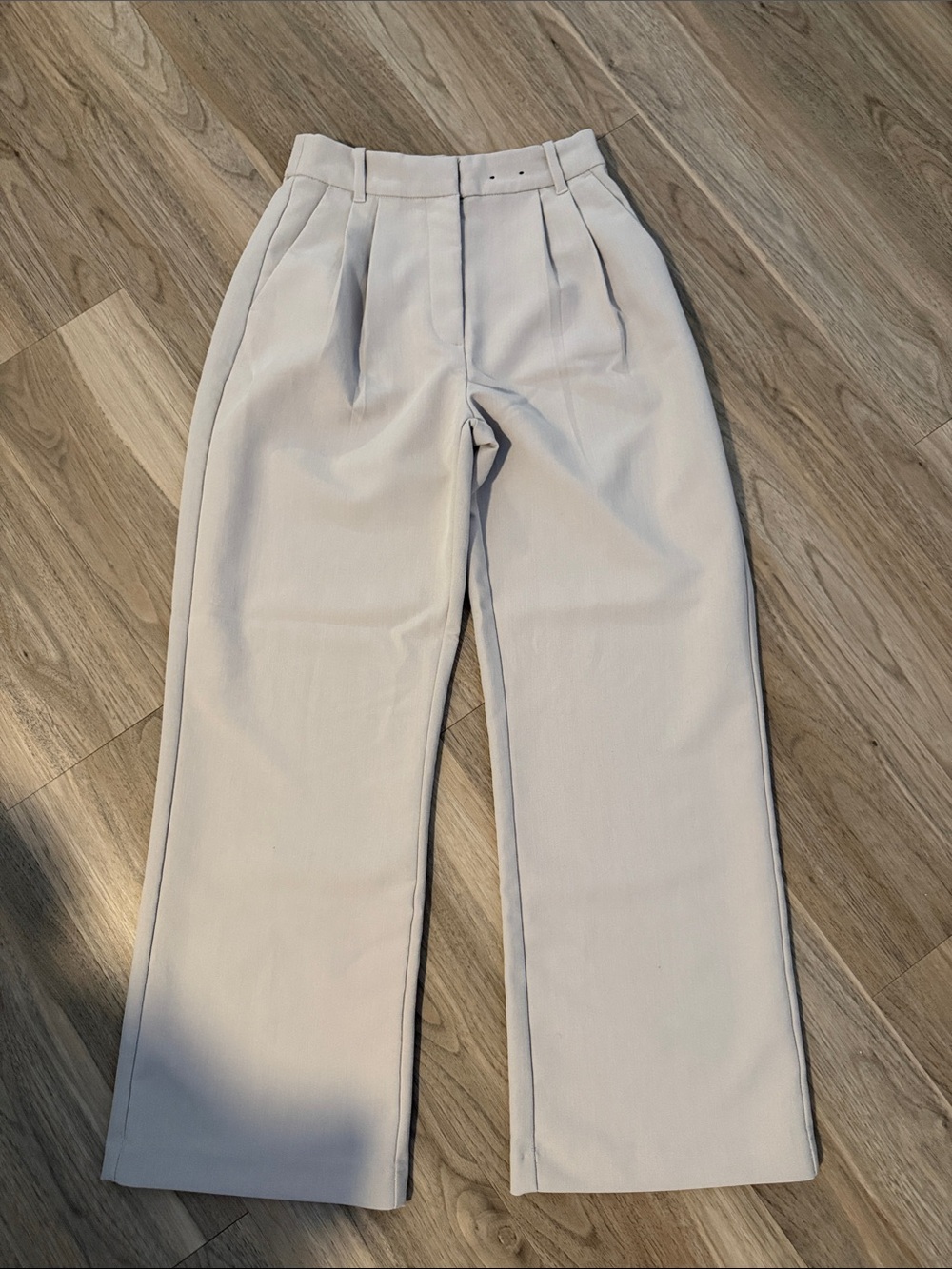 Abercrombie & Fitch Women’s Light Beige Sloan Wide-leg Dress Pants - Picture 2 of 4